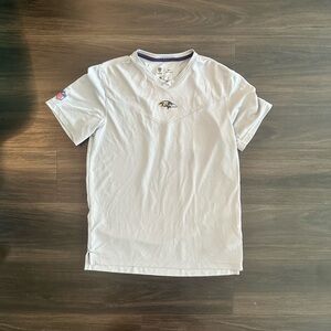 Nike Baltimore Ravens' Gray Short Sleeve Tee Comfortable Crew Neck
